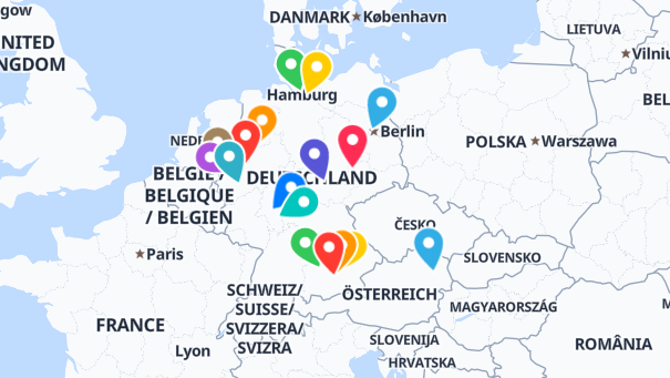 Map of company locations