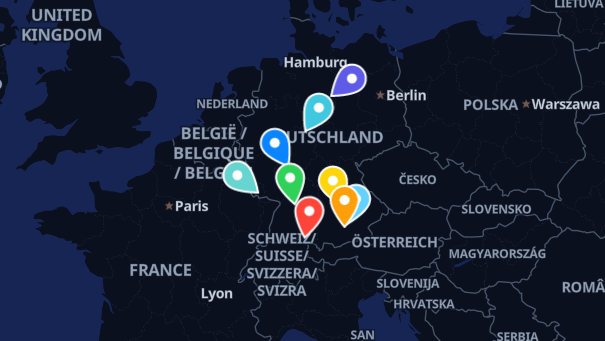 Map of company locations