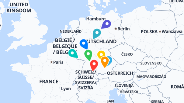 Map of company locations