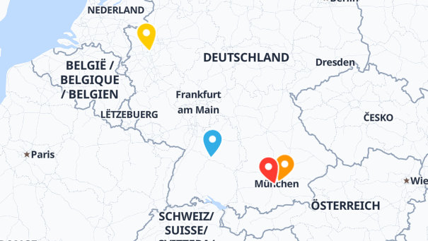 Map of company locations