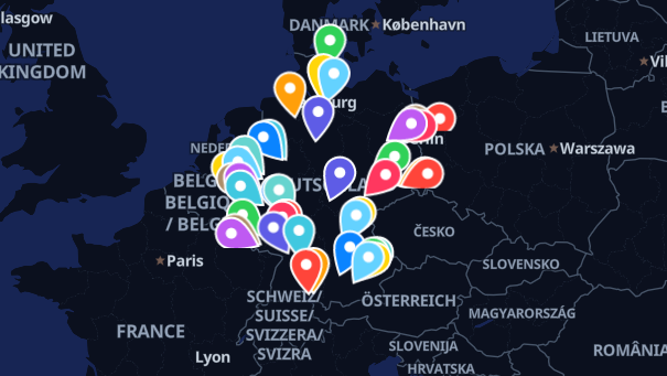 Map of company locations