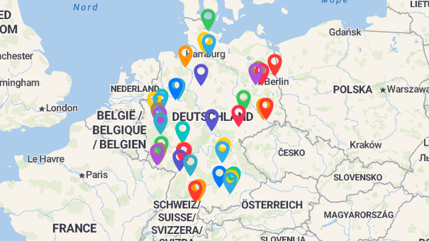 Map of company locations