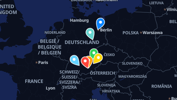 Map of company locations