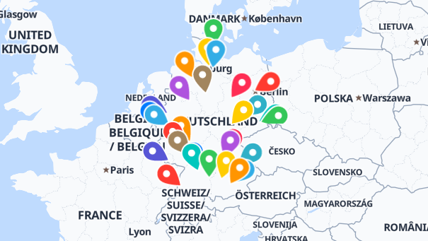 Map of company locations