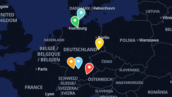 Map of company locations