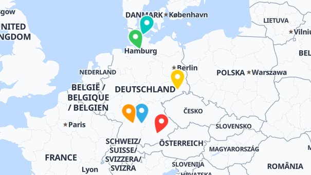 Map of company locations