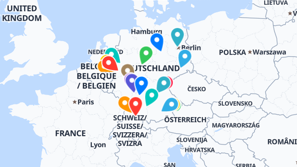 Map of company locations