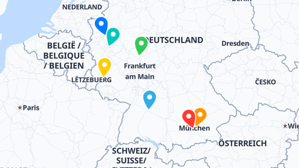 Map of company locations