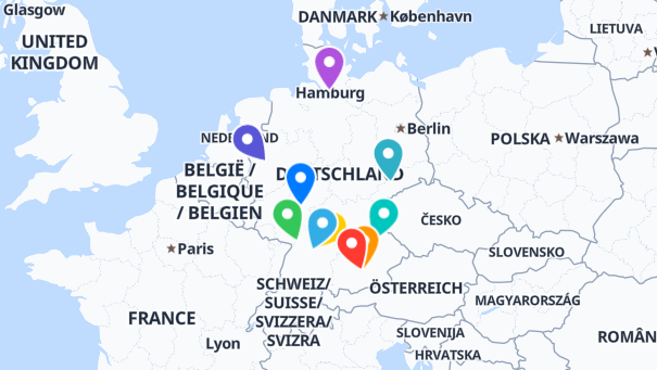 Map of company locations