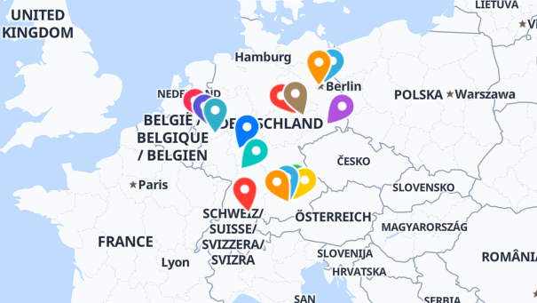 Map of company locations