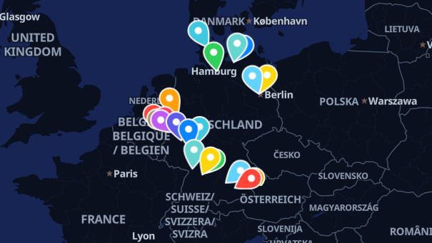 Map of company locations