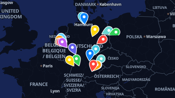Map of company locations