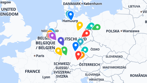 Map of company locations
