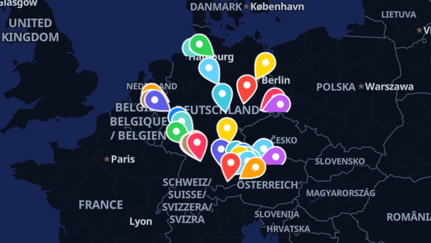Map of company locations
