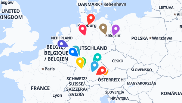 Map of company locations