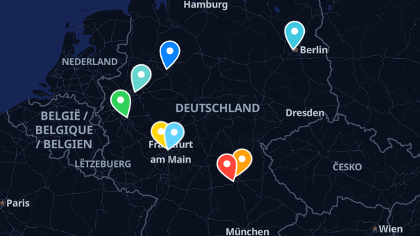 Map of company locations