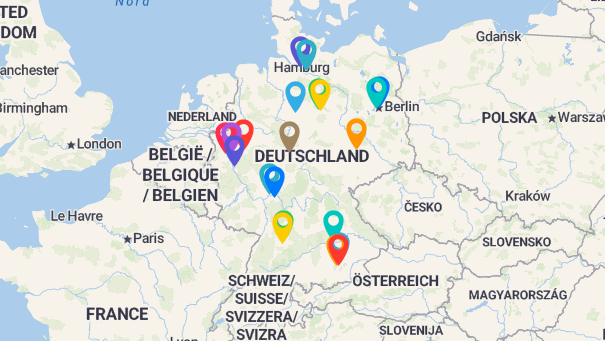 Map of company locations