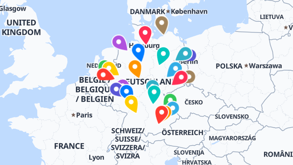 Map of company locations