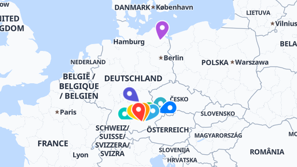 Map of company locations