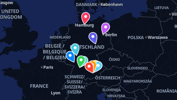 Map of company locations