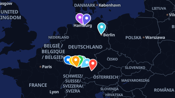 Map of company locations
