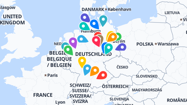 Map of company locations