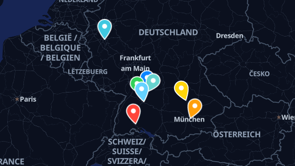 Map of company locations