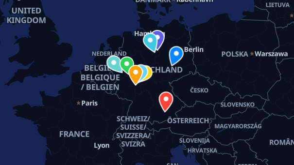 Map of company locations