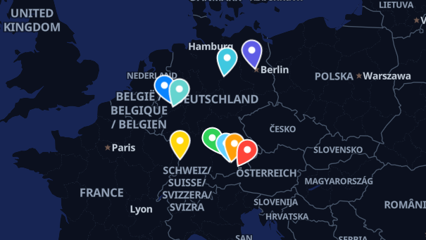 Map of company locations