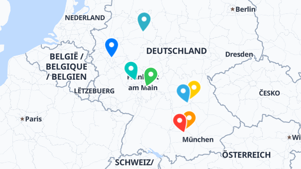 Map of company locations