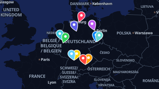 Map of company locations