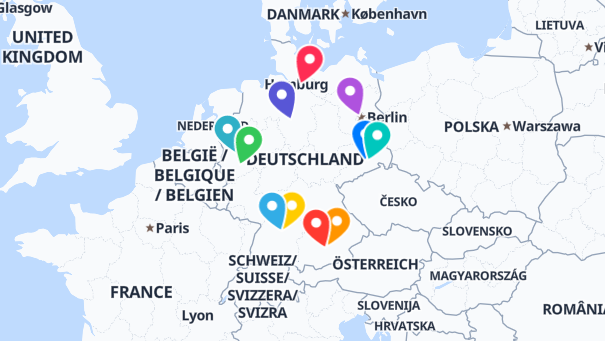 Map of company locations