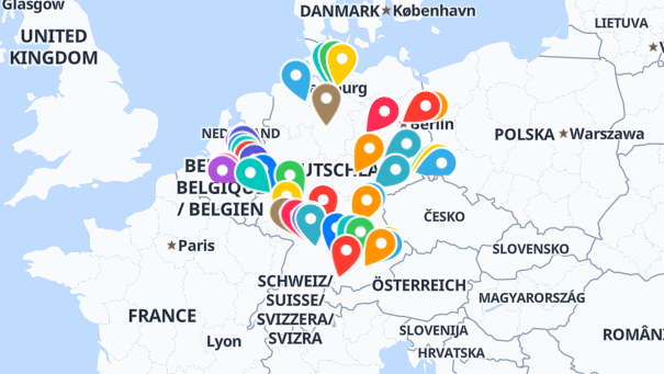 Map of company locations