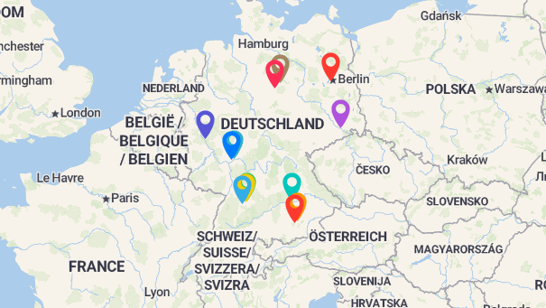 Map of company locations