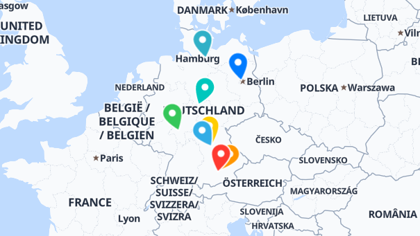 Map of company locations