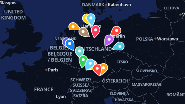 Map of company locations