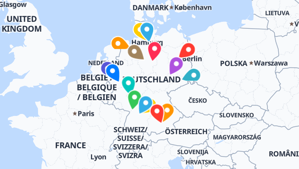 Map of company locations