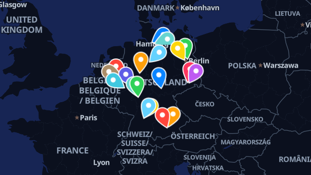Map of company locations