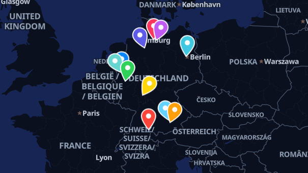 Map of company locations