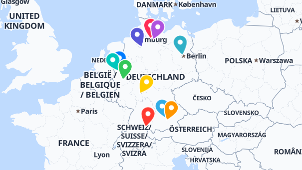 Map of company locations