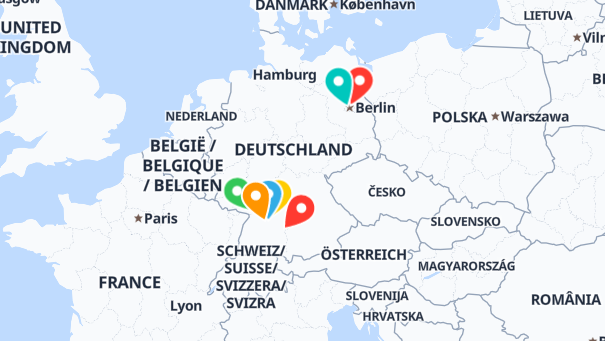 Map of company locations