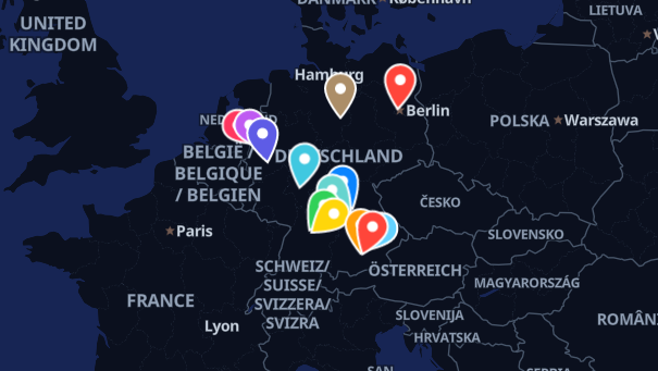 Map of company locations