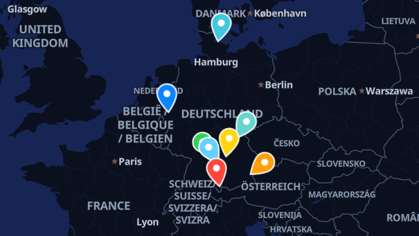 Map of company locations