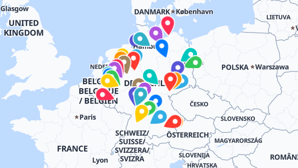 Map of company locations