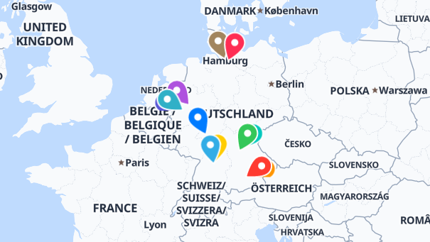 Map of company locations