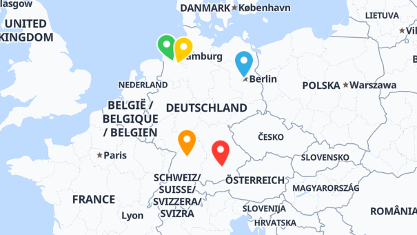 Map of company locations