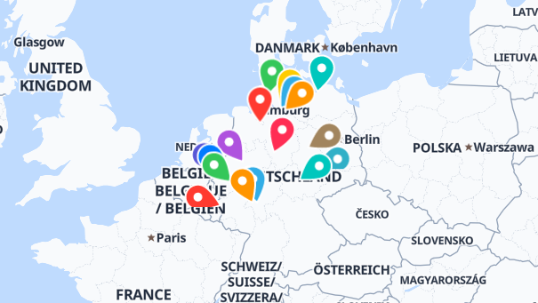 Map of company locations