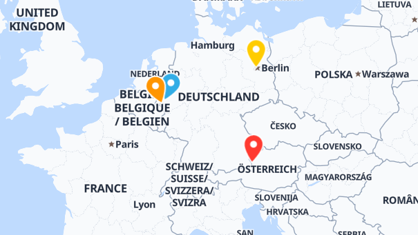 Map of company locations