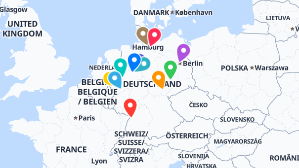 Map of company locations