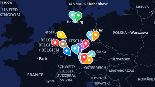 Map of company locations